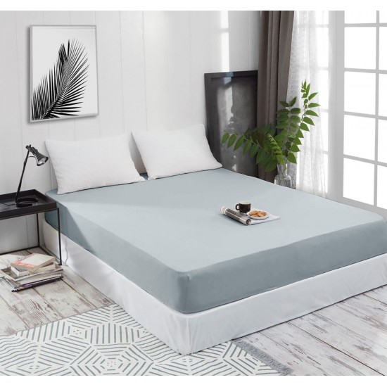 Pack of 2 Fitted Sheets Jersey 100% Cotton Bed Sheets