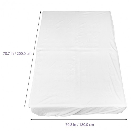 Fitted Bed Sheet Comfortable Sheet for Home Cotton White