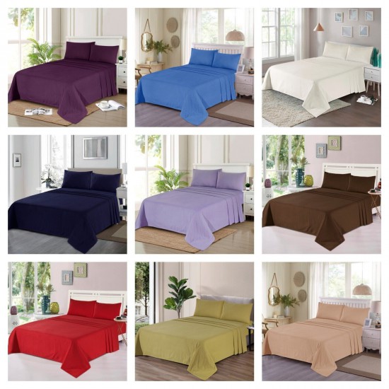 Fitted Sheets Flannel Extra Deep Warm Cotton Brushed Soft