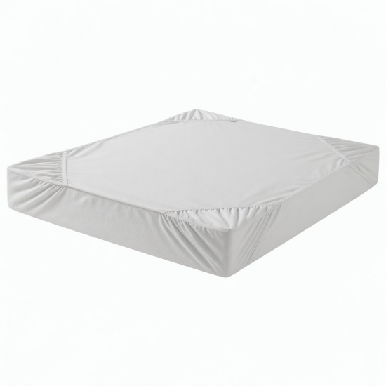 Fitted Bed Sheet Comfortable Sheet for Home Cotton White Style 4875