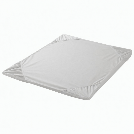 Fitted Bed Sheet Comfortable Sheet for Home Cotton White Style 4875