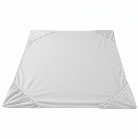 Fitted Bed Sheet Comfortable Sheet for Home Cotton White Style 4875