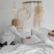 Fitted Bed Sheet Comfortable Sheet for Home Cotton White Style 6597