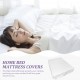 Fitted Bed Sheet Comfortable Sheet for Home Cotton White Style 6597