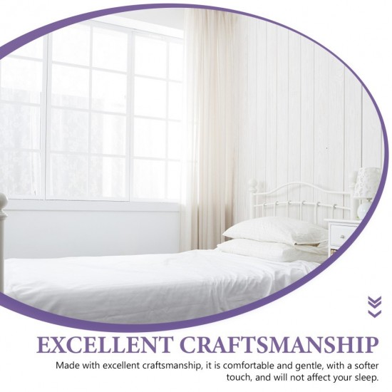 Fitted Bed Sheet Comfortable Sheet for Home Cotton White Style 3680